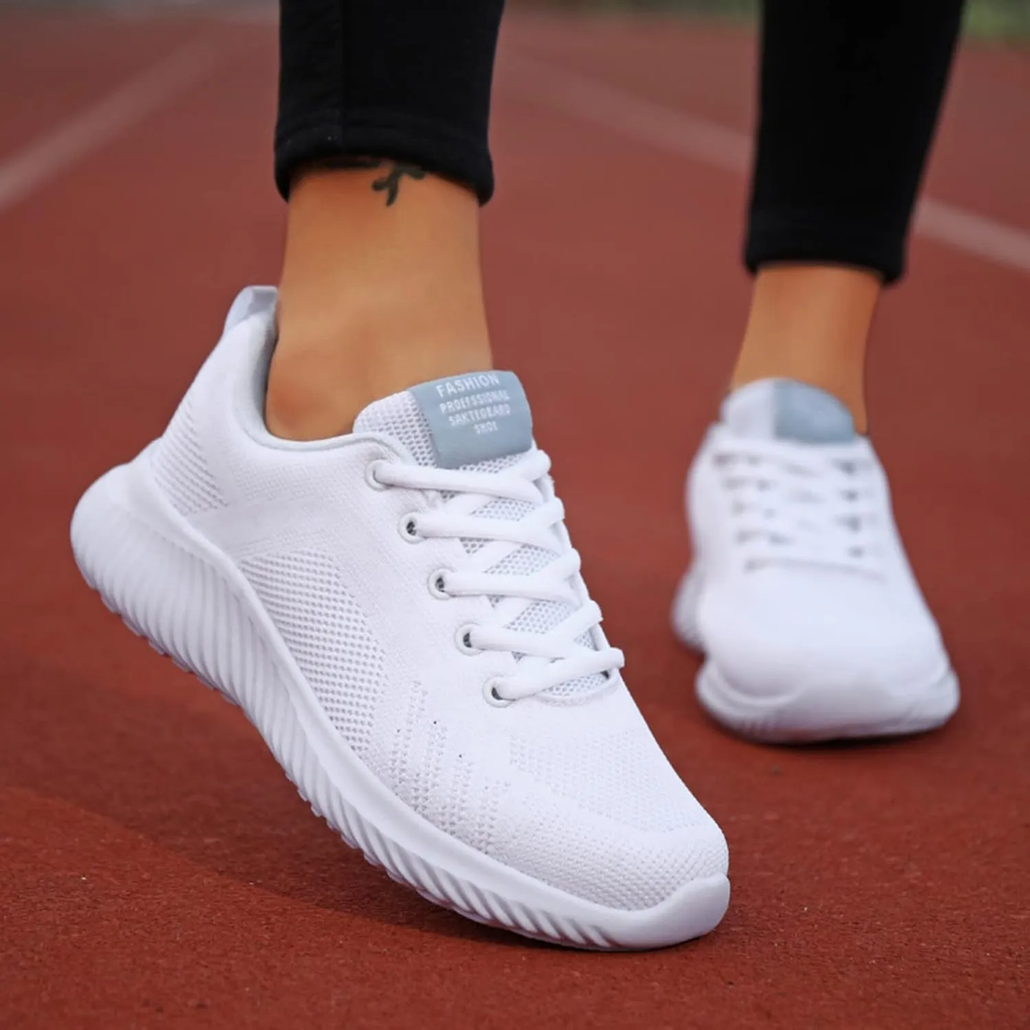 Orthopedic Shoes for Women Wide Width Non-Slip Slip On Tennis Shoes Breathable Mesh Casual Lightweight Running Shoes