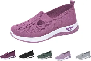 Orthopedic Shoes for Women Wide Width Slip on Comfortable Running Shoes Anti-Skid Lightweight Breathable Mesh Casual Sneakers