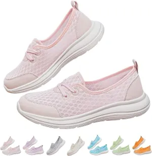 Orthopedic Shoes for Women Wide Width, Women's Casual Lightweight Soft Sole Mesh Comfort Orthopedic Shoes Slip On Non-Slip Walking Shoe Breathable Low Top Sneakers