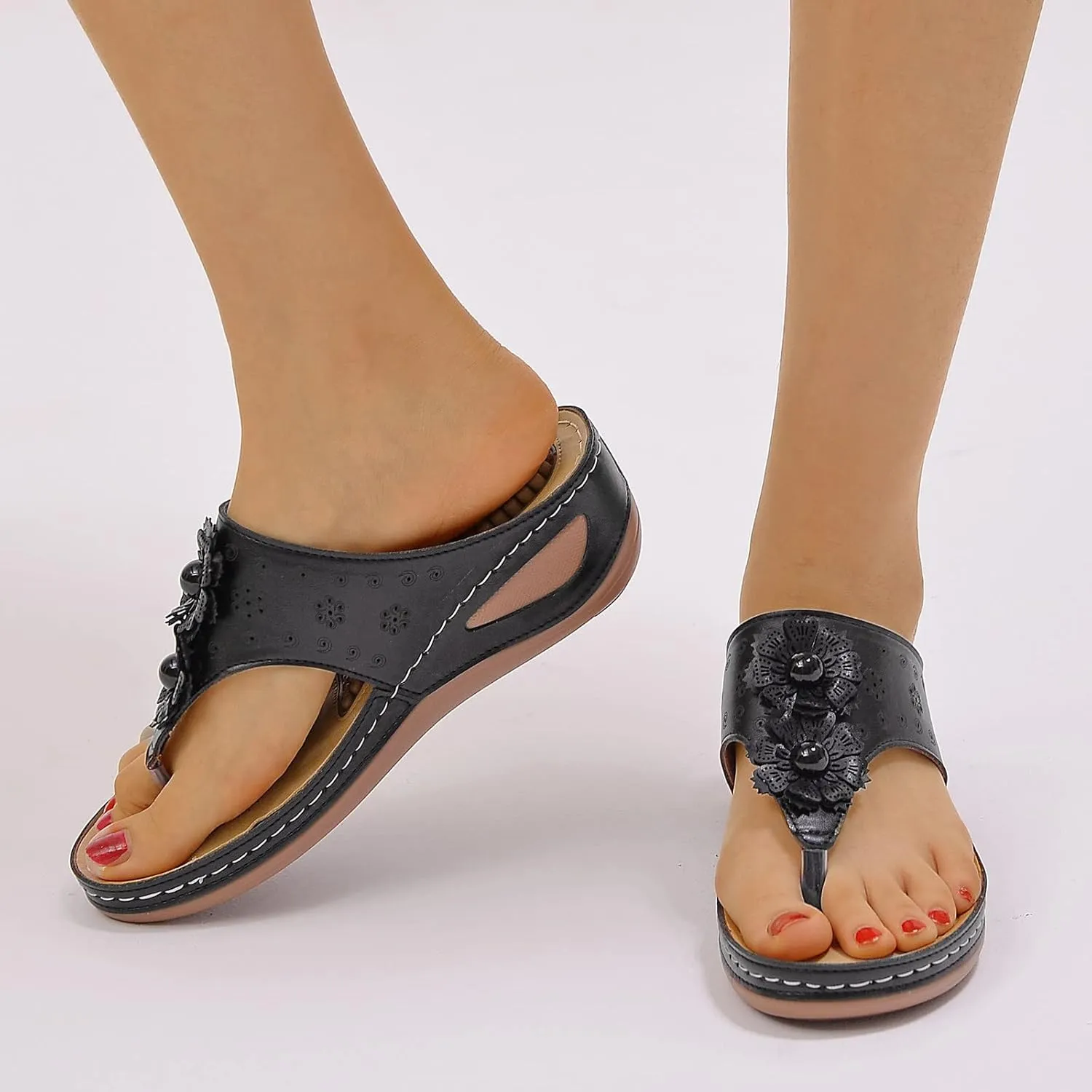 Orthopedic Slides for Women Adjustable Arch Support Recovery Sandals Thick Cushion Comfortable Walking Footwear Plantar Fasciitis Relief