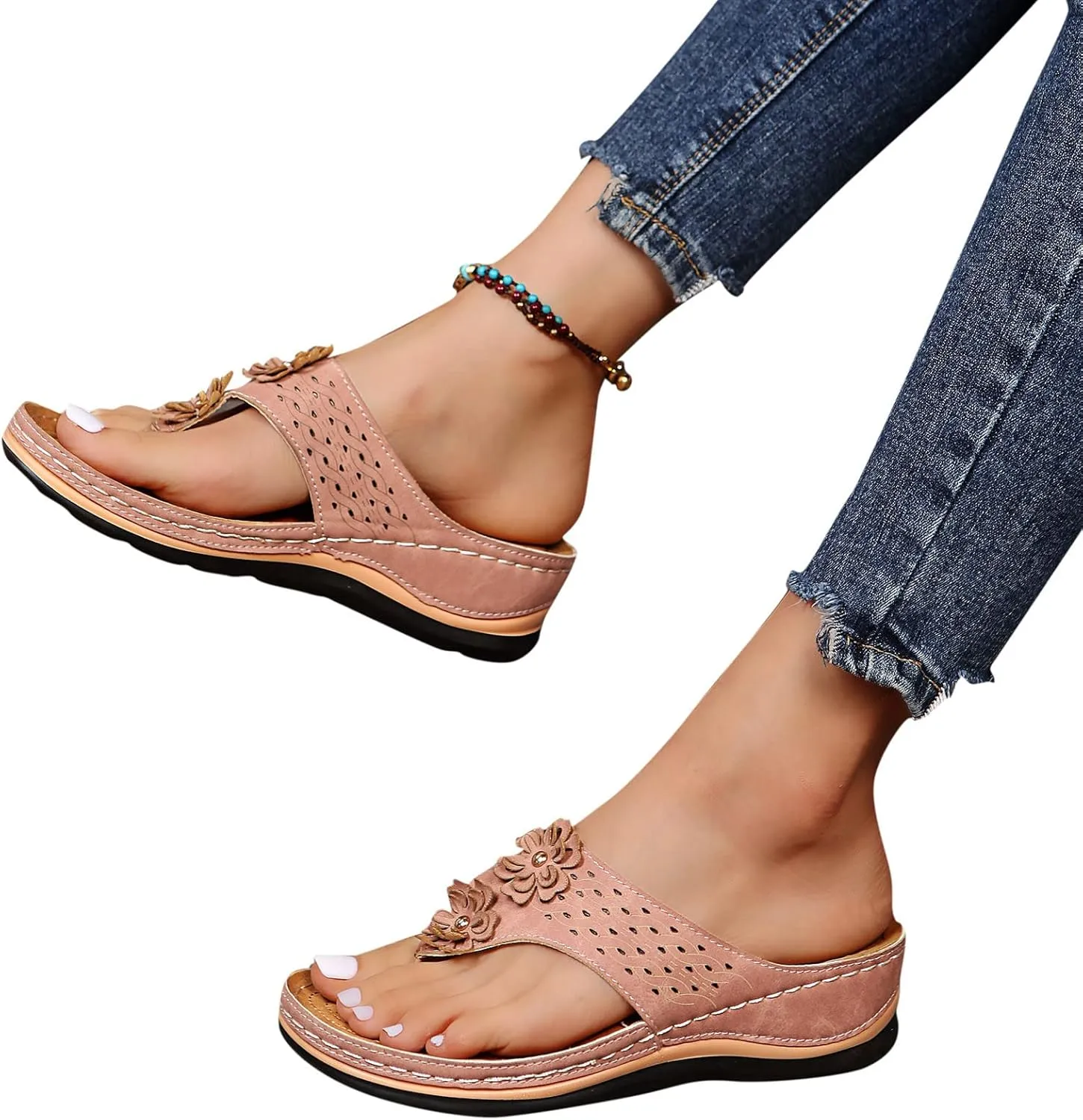 Orthopedic Slides for Women Arch Support Recovery Sandals Thick Cushion Yoga Mat Slip On Summer Casual Indoor Outdoor Shoes
