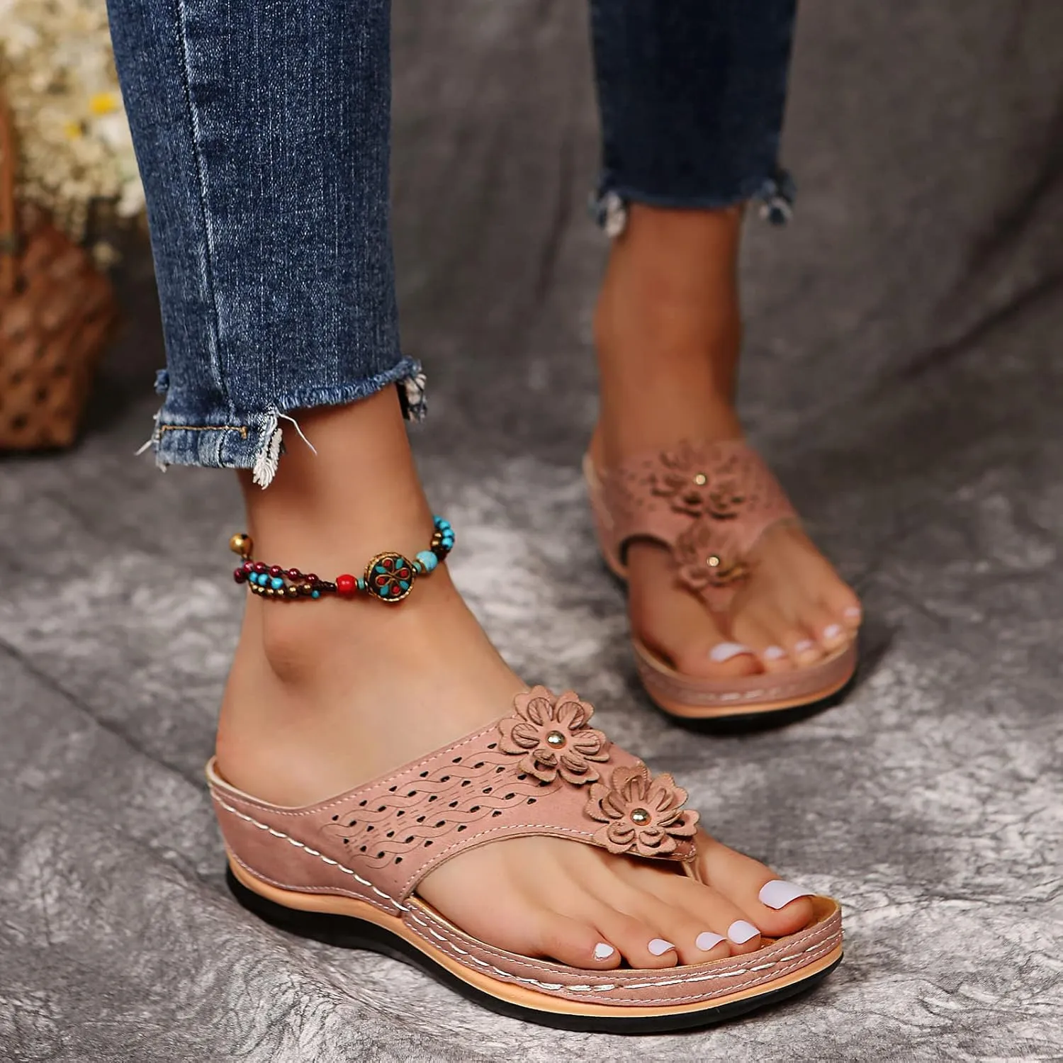Orthopedic Slides for Women Arch Support Recovery Sandals Thick Cushion Yoga Mat Slip On Summer Casual Indoor Outdoor Shoes