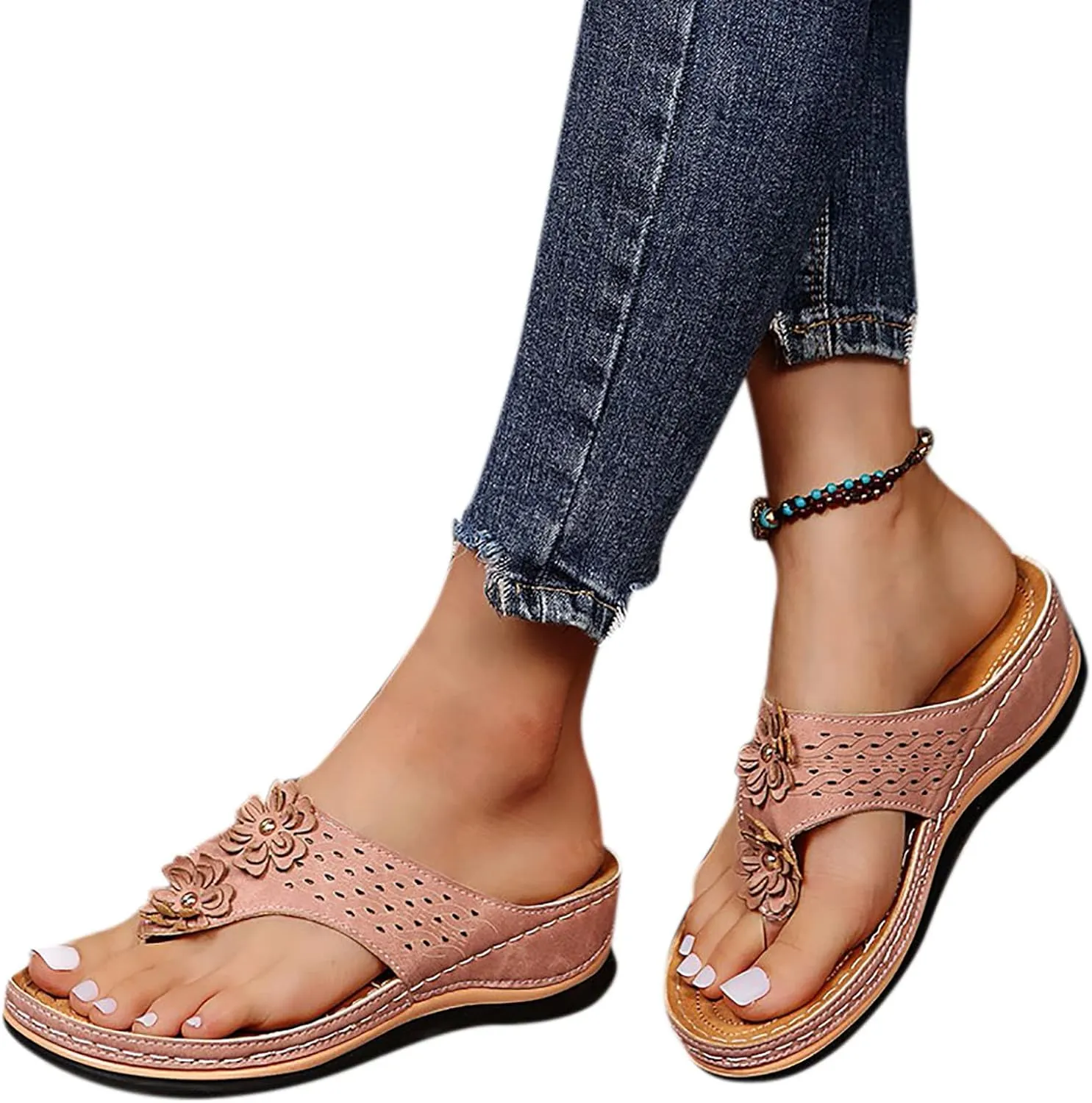 Orthopedic Slides for Women Arch Support Recovery Sandals Thick Cushion Yoga Mat Slip On Summer Casual Indoor Outdoor Shoes