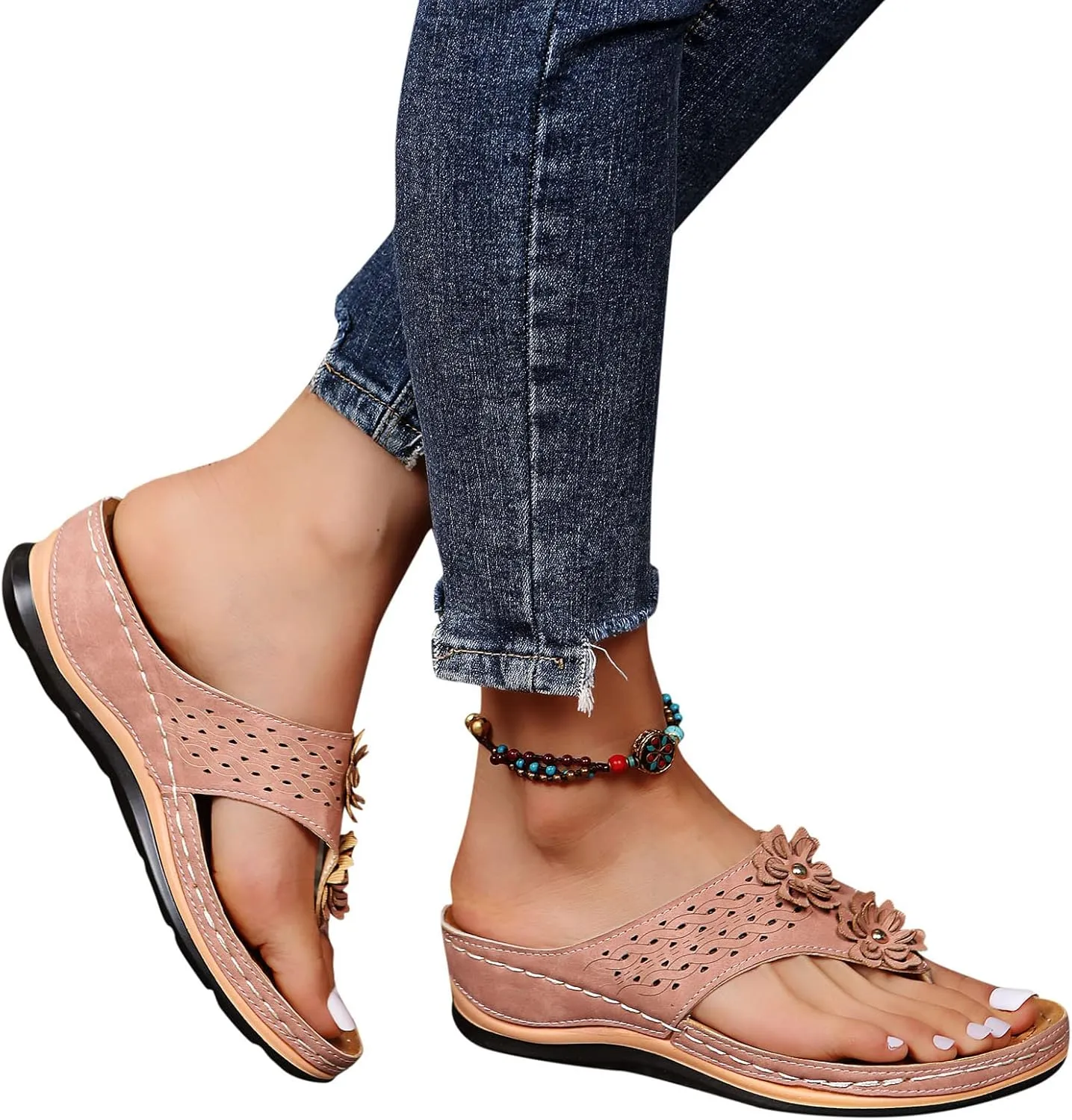 Orthopedic Slides for Women Arch Support Recovery Sandals Thick Cushion Yoga Mat Slip On Summer Casual Indoor Outdoor Shoes