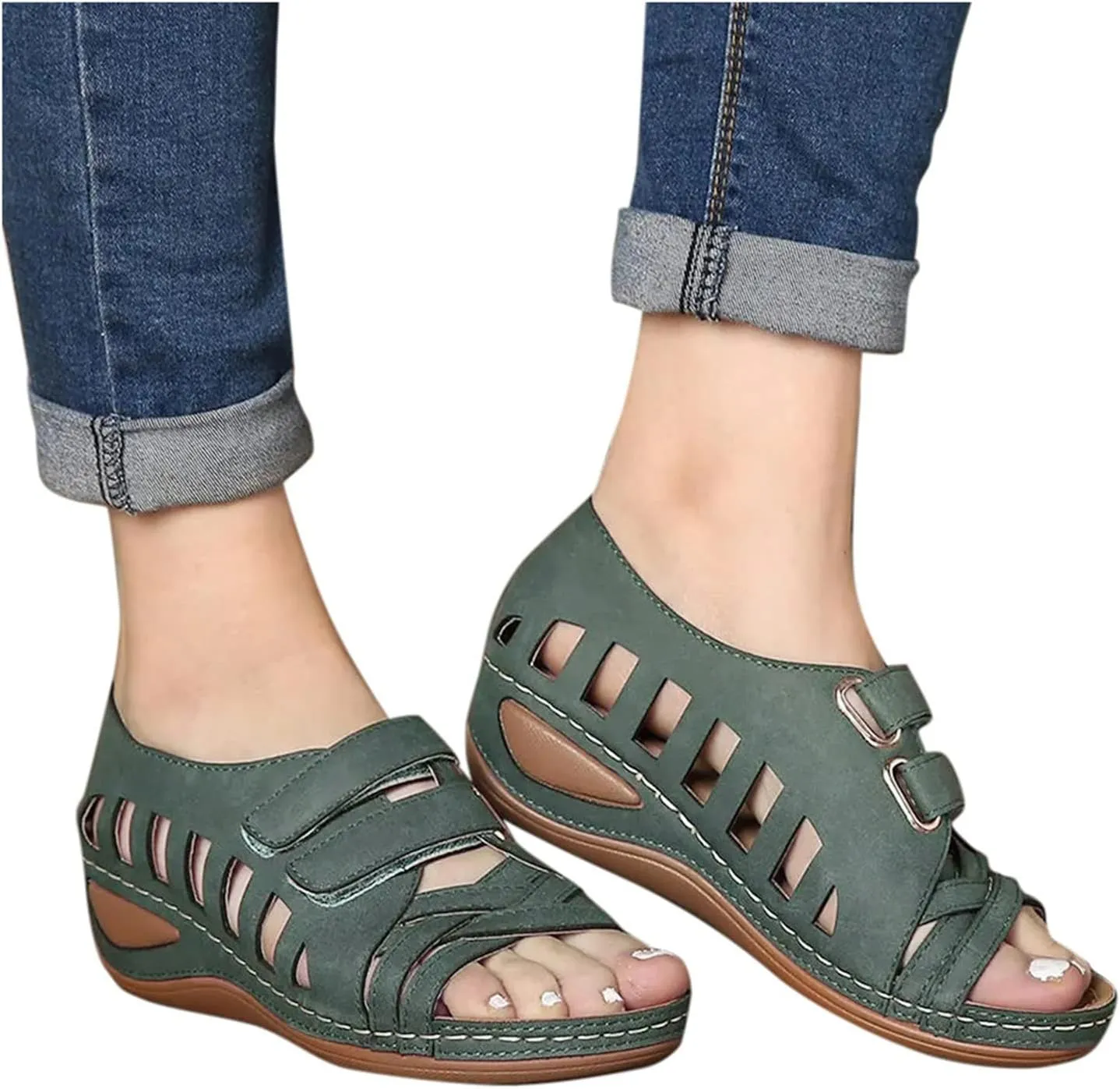 Orthopedic Summer Sandals for Women Adjustable Arch Support Flip Flops Comfortable Walking Shoes Plantar Fasciitis Relief Beach Yoga Slides