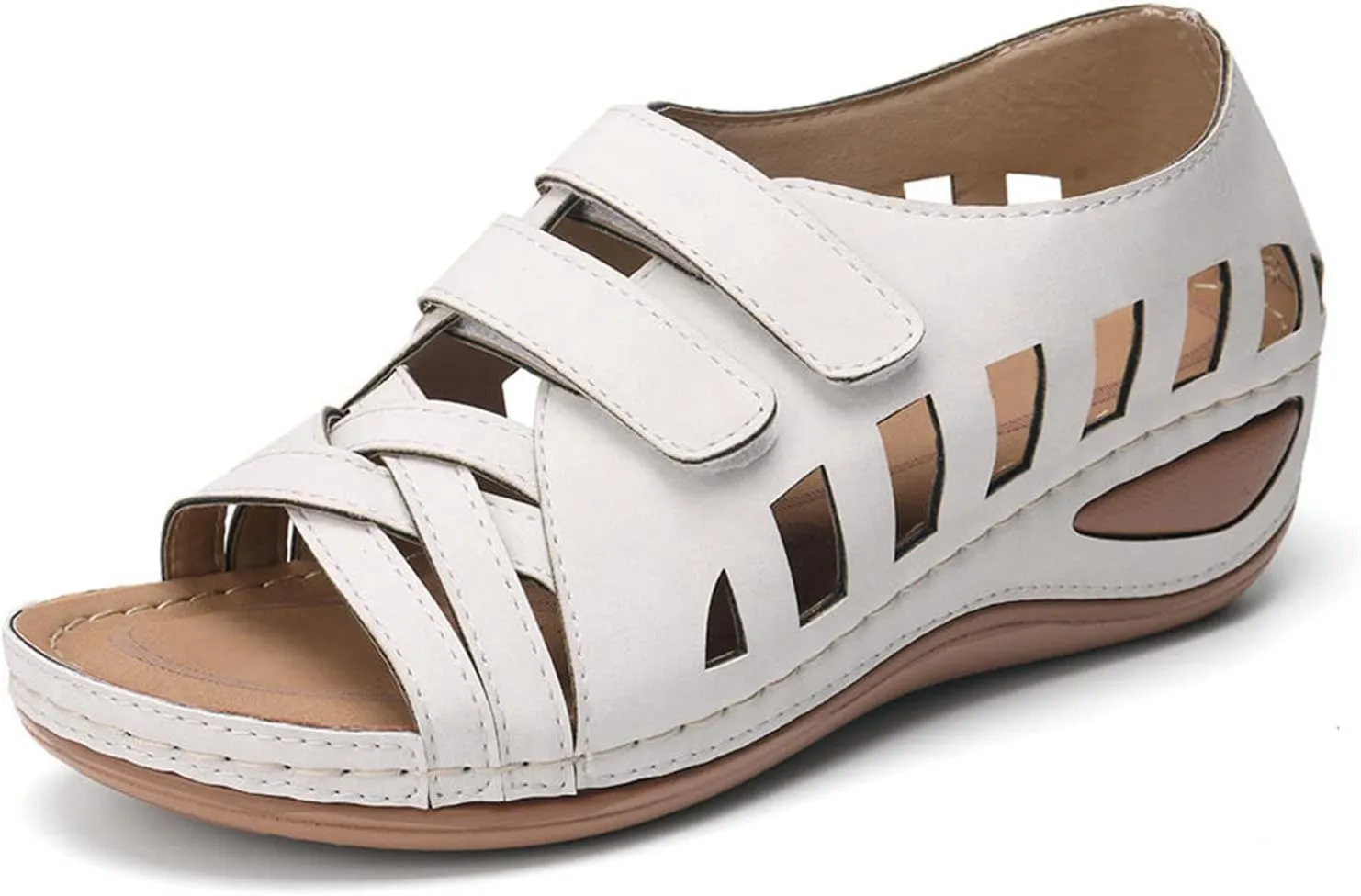Orthopedic Summer Sandals for Women with Arch Support Walking Shoes Comfortable Adjustable Straps Lightweight Beach Casual Outdoor Plantar Fasciitis Relief