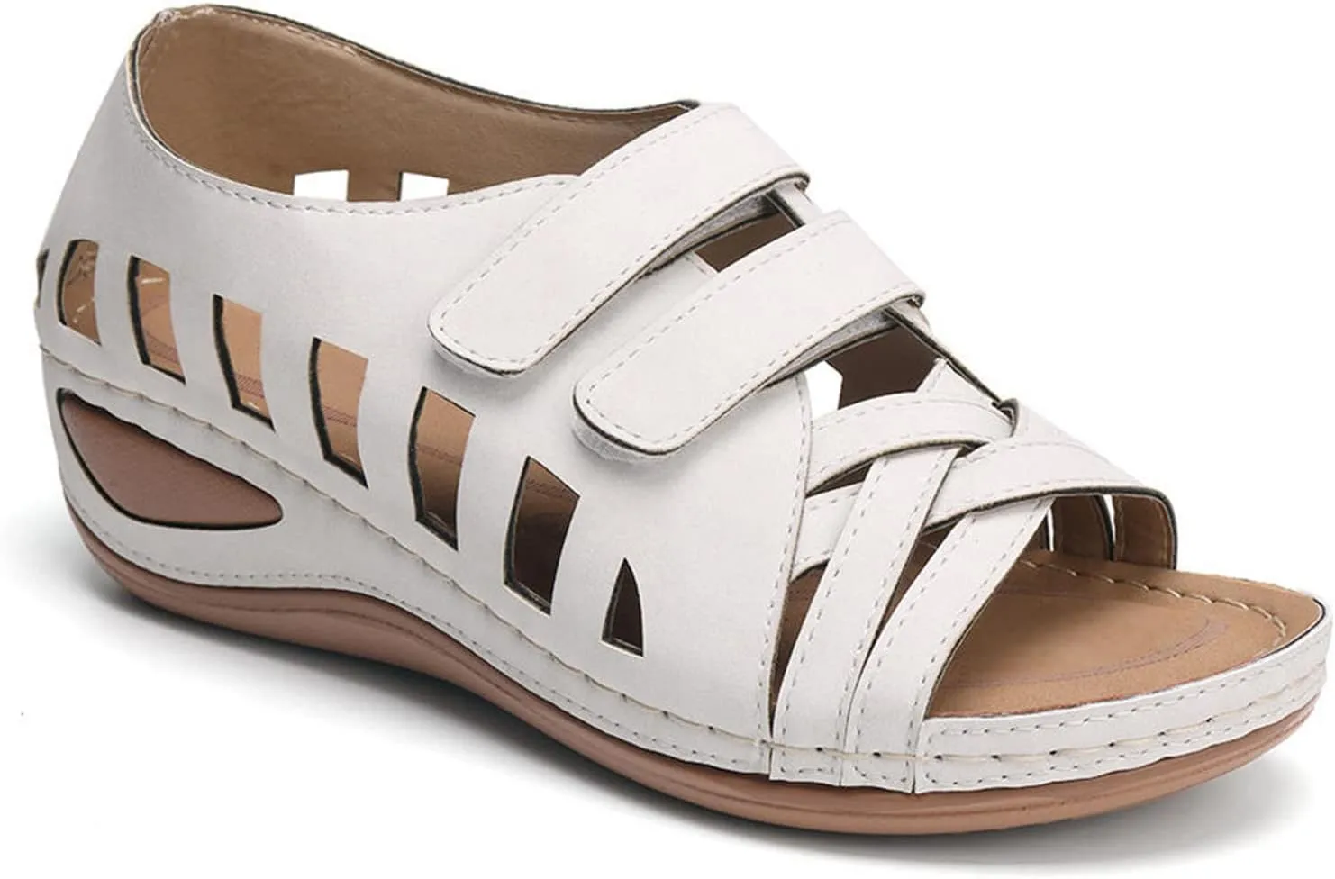 Orthopedic Summer Sandals for Women with Arch Support Walking Shoes Comfortable Adjustable Straps Lightweight Beach Casual Outdoor Plantar Fasciitis Relief