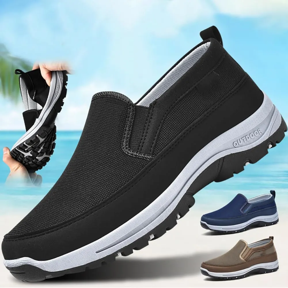 Orthoture Mens Shoes, Orthoture Shoes, Arch Support Orthopedic Slip-on Running Hiking Sneakers Comfortable Hiking Loafers