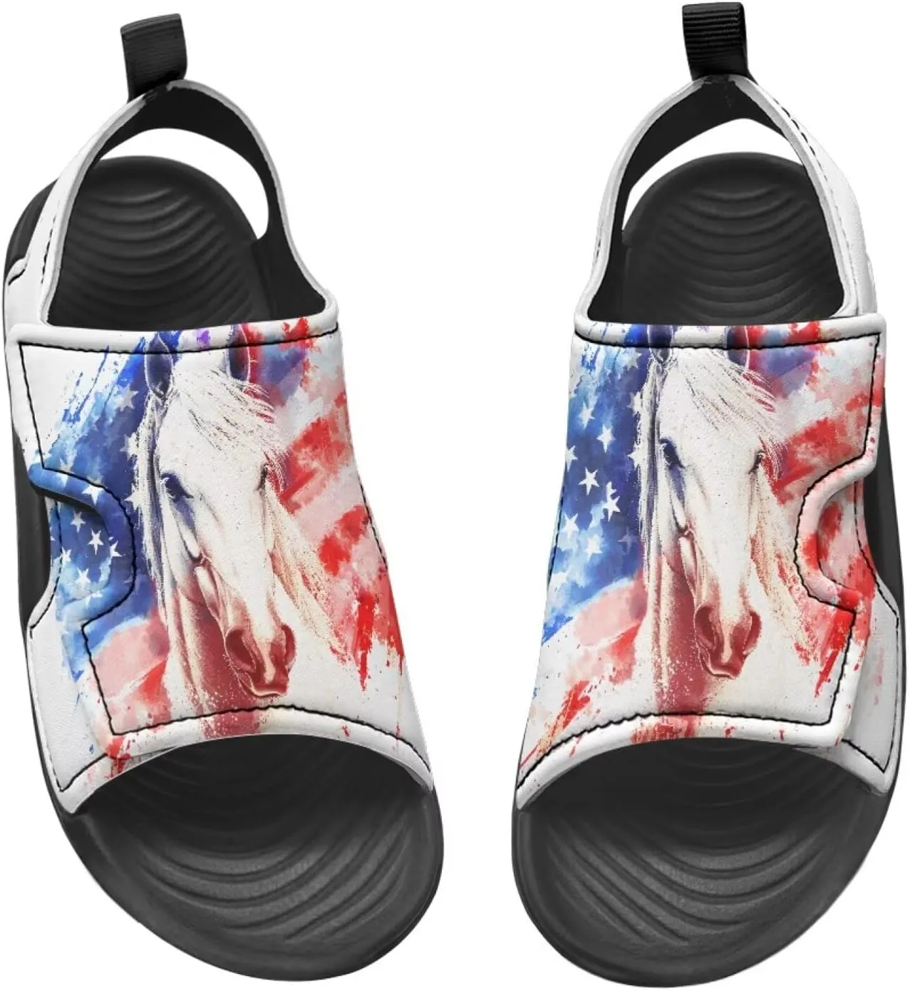 Pink Stripe Sandals Kids Girls Fashion Sport Athletic Sandals Lightweight Summer Beach Water Shoes for Toddler Adjustable