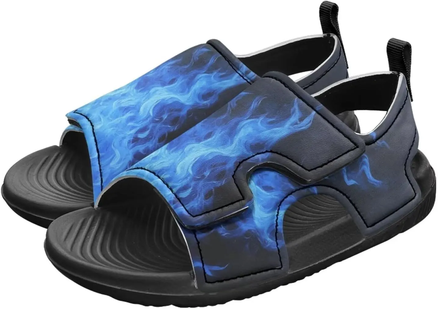 Pink Stripe Sandals Kids Girls Fashion Sport Athletic Sandals Lightweight Summer Beach Water Shoes for Toddler Adjustable