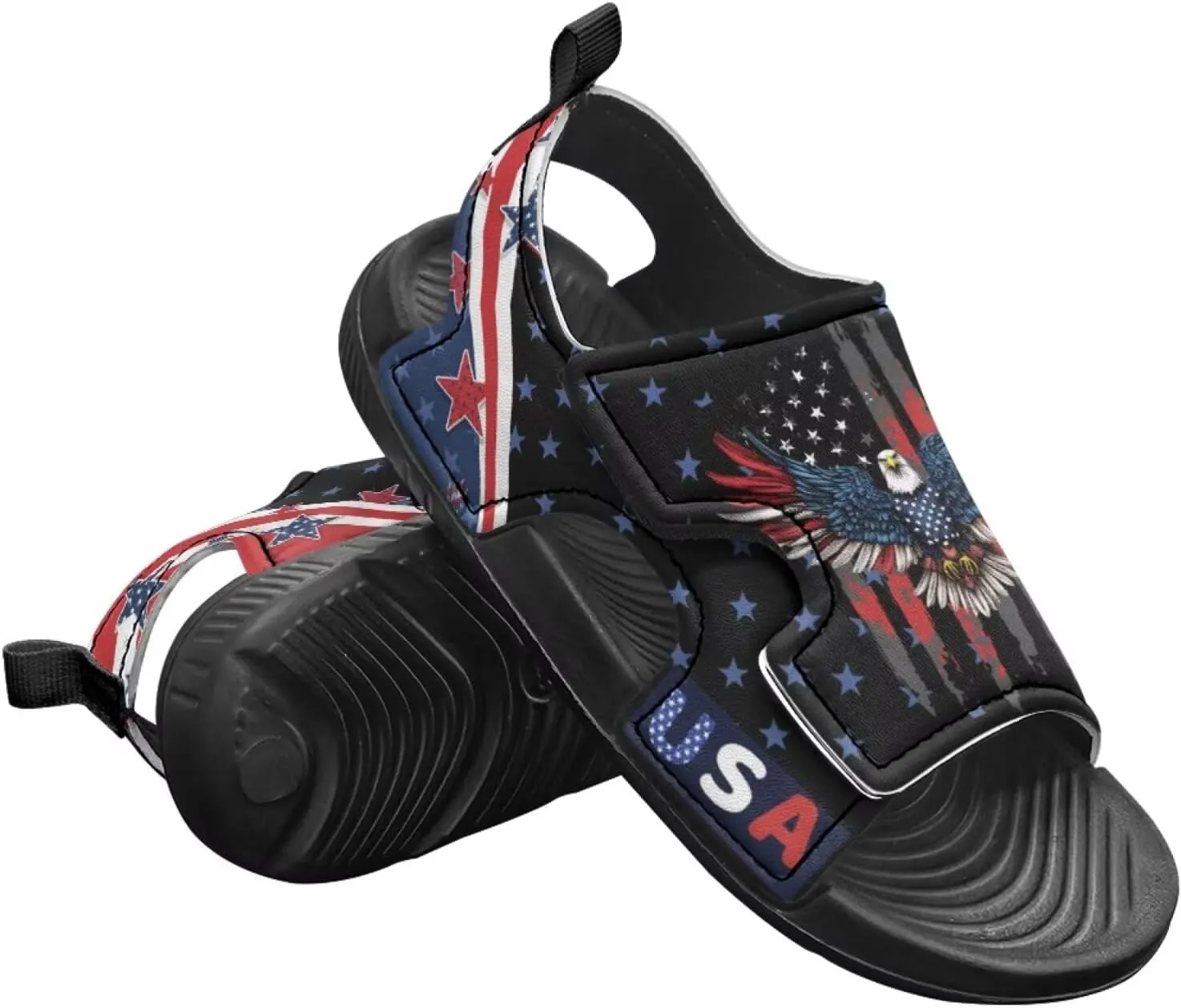 Pink Stripe Sandals Kids Girls Fashion Sport Athletic Sandals Lightweight Summer Beach Water Shoes for Toddler Adjustable