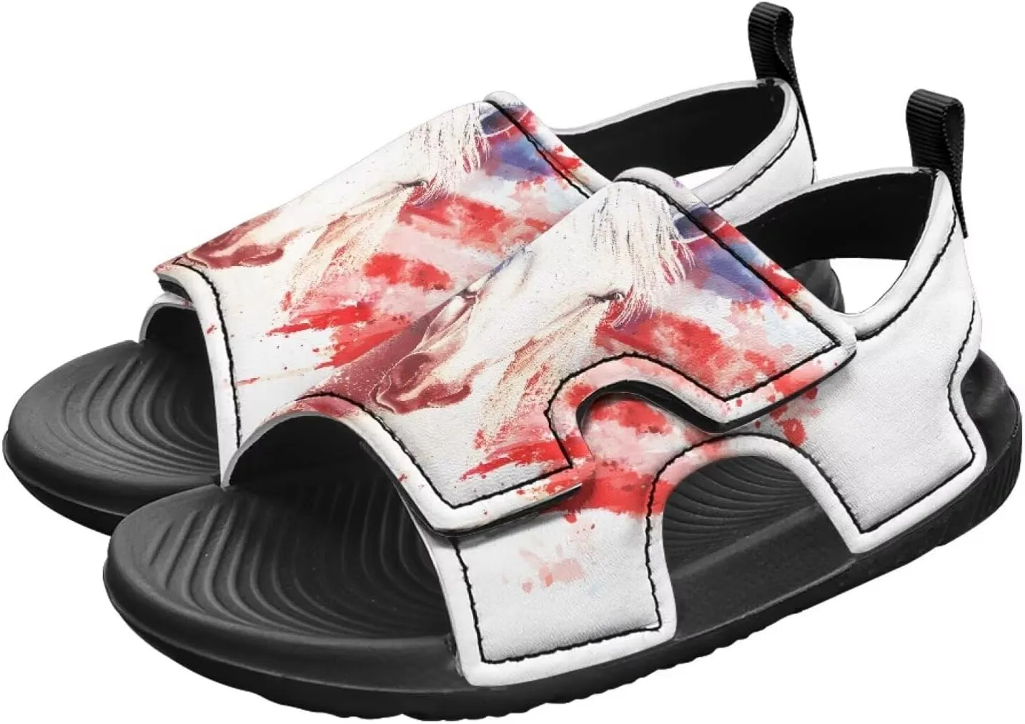Pink Stripe Sandals Kids Girls Fashion Sport Athletic Sandals Lightweight Summer Beach Water Shoes for Toddler Adjustable