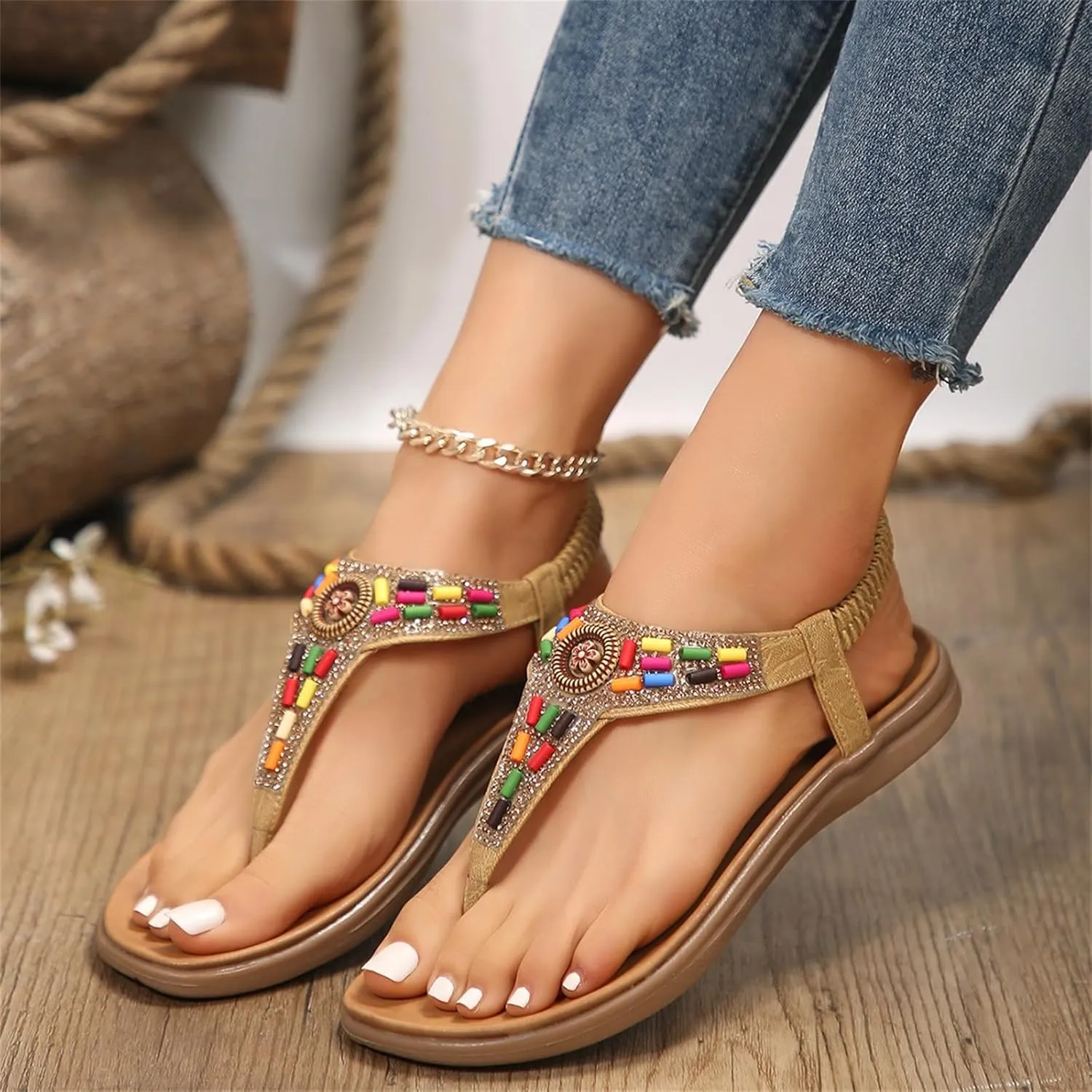 Sandal for Women Flat Sandals Casual Ankle Strap Sandals Open Toe Slide Sandals Orthopedic Sandals For Women