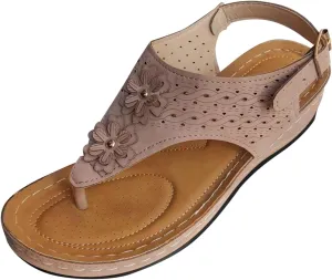 Sandals For Women Comfort Walking Width Casual Summer Slide Shoes Beach Flat Slip On Sandles Womens Orthopedic Shoes