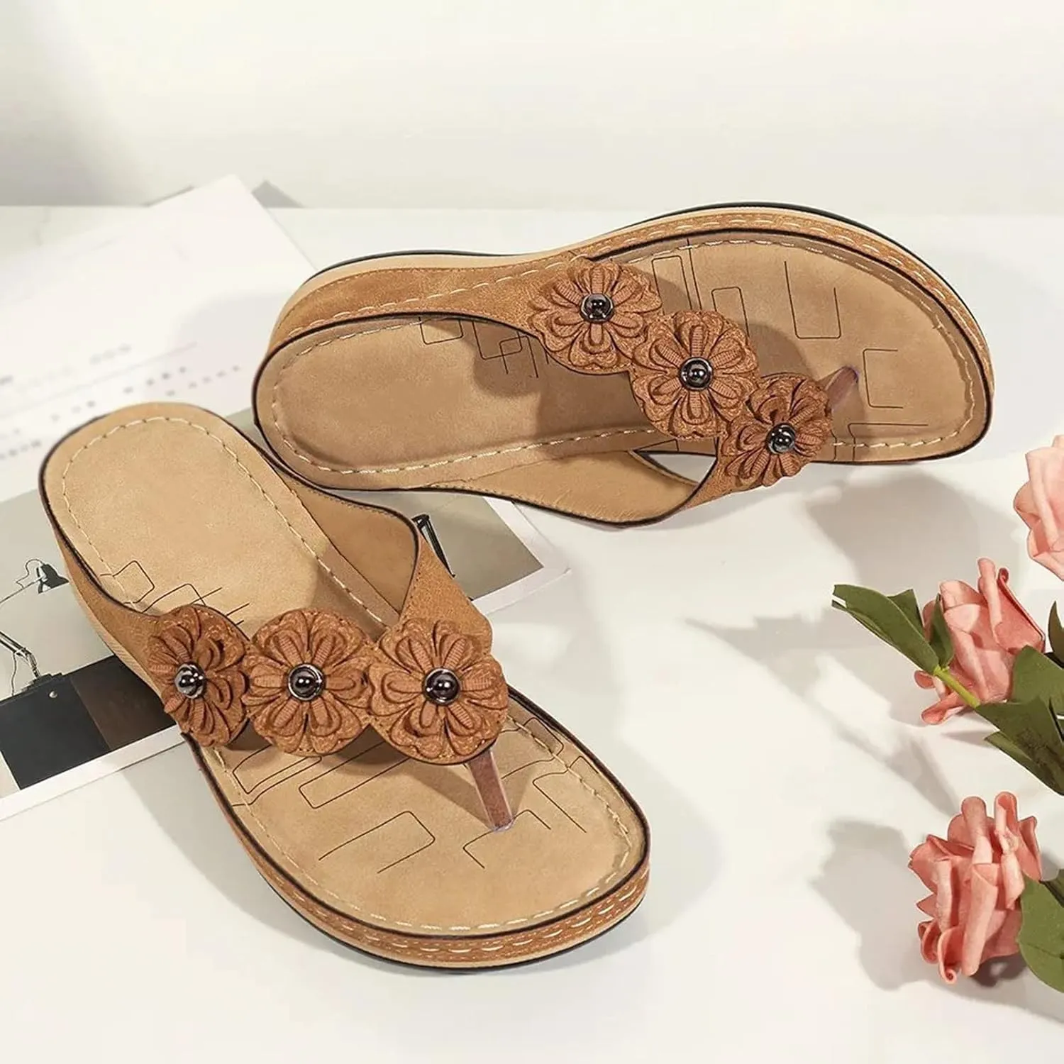 Sandals For Women Wedge Shoes Orthopedic Sandals Womens Casual Walking Platform Wedge Sandals Arch Support Sandal