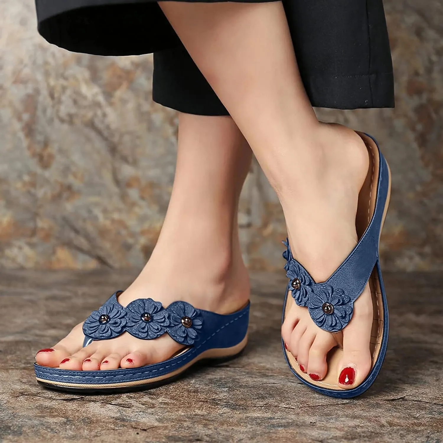 Sandals For Women Wedge Shoes Orthopedic Sandals Womens Casual Walking Platform Wedge Sandals Arch Support Sandal