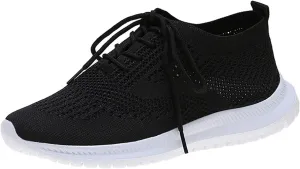 SBGMoSJ Platform Sneakers for Women 6 Wide Slip Resistant Women's Black Work Shoes Size 9 White Tennis Shoes Women Plantar Fasciitis Shoes Women Dress Indoor Cycling Shoes Women Size 9