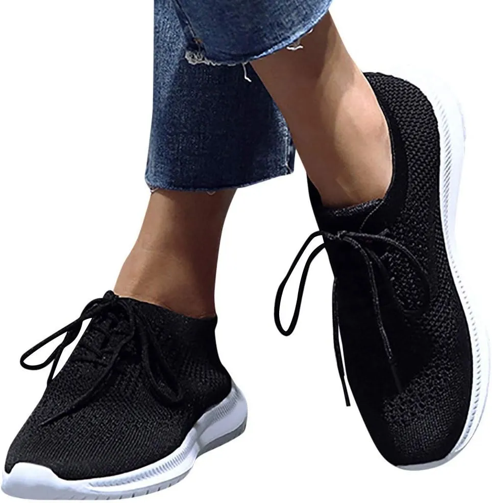 SBGMoSJ Platform Sneakers for Women 6 Wide Slip Resistant Women's Black Work Shoes Size 9 White Tennis Shoes Women Plantar Fasciitis Shoes Women Dress Indoor Cycling Shoes Women Size 9