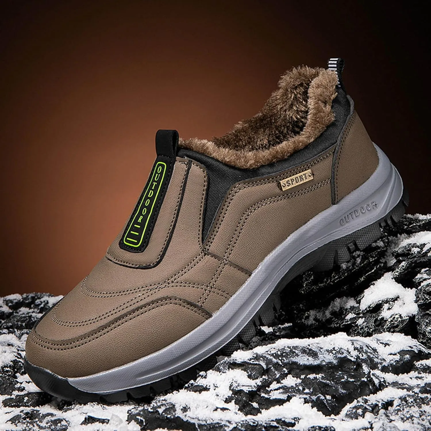 Shoes for Men Winter Warm Climbing Lightweight Slip Resistant Walking Shoes Athletic Footwear Work Casual Outdoor