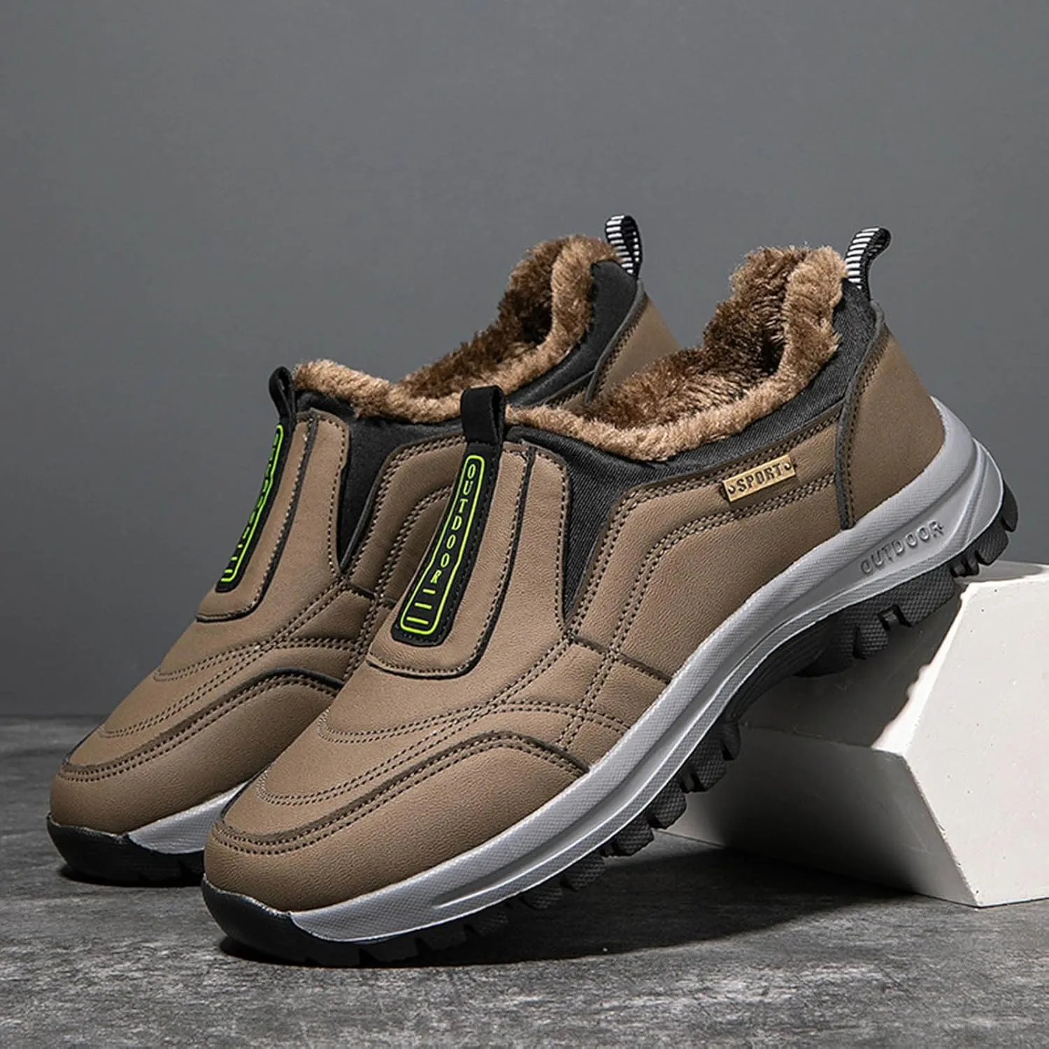 Shoes for Men Winter Warm Climbing Lightweight Slip Resistant Walking Shoes Athletic Footwear Work Casual Outdoor