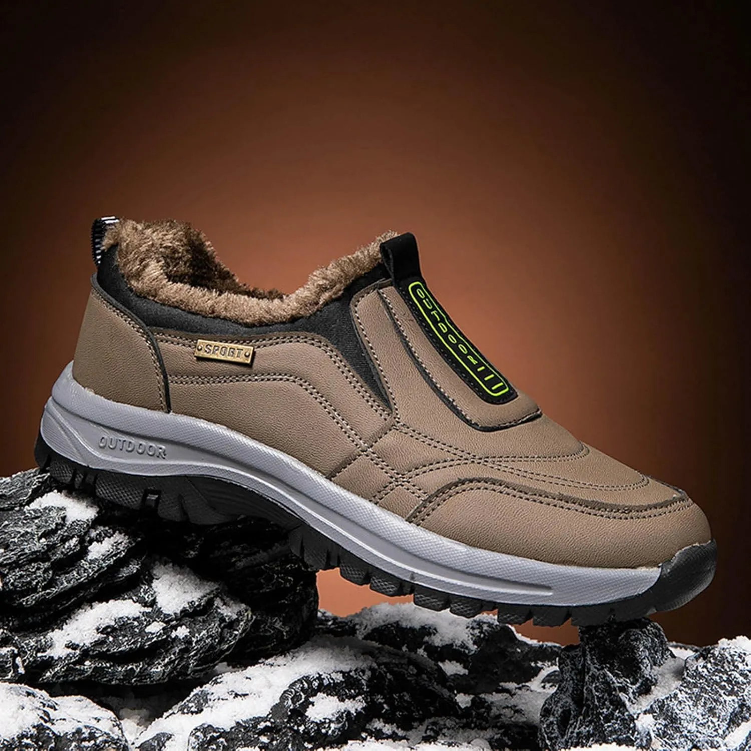 Shoes for Men Winter Warm Climbing Lightweight Slip Resistant Walking Shoes Athletic Footwear Work Casual Outdoor