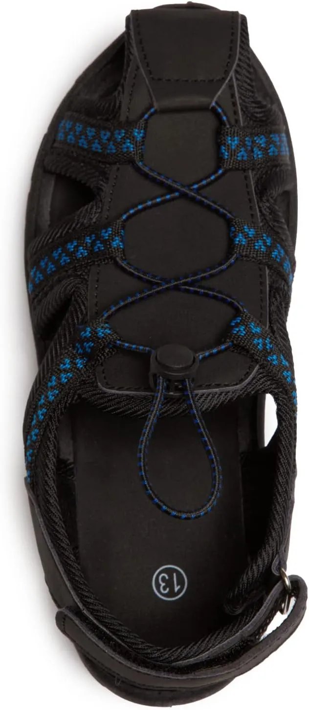 Skysole Boys Water Shoes, Rugged Closed Toe Back Strap Amphibian Sandals for Beach, Hiking & Outdoor Sports - Patterned/Solid