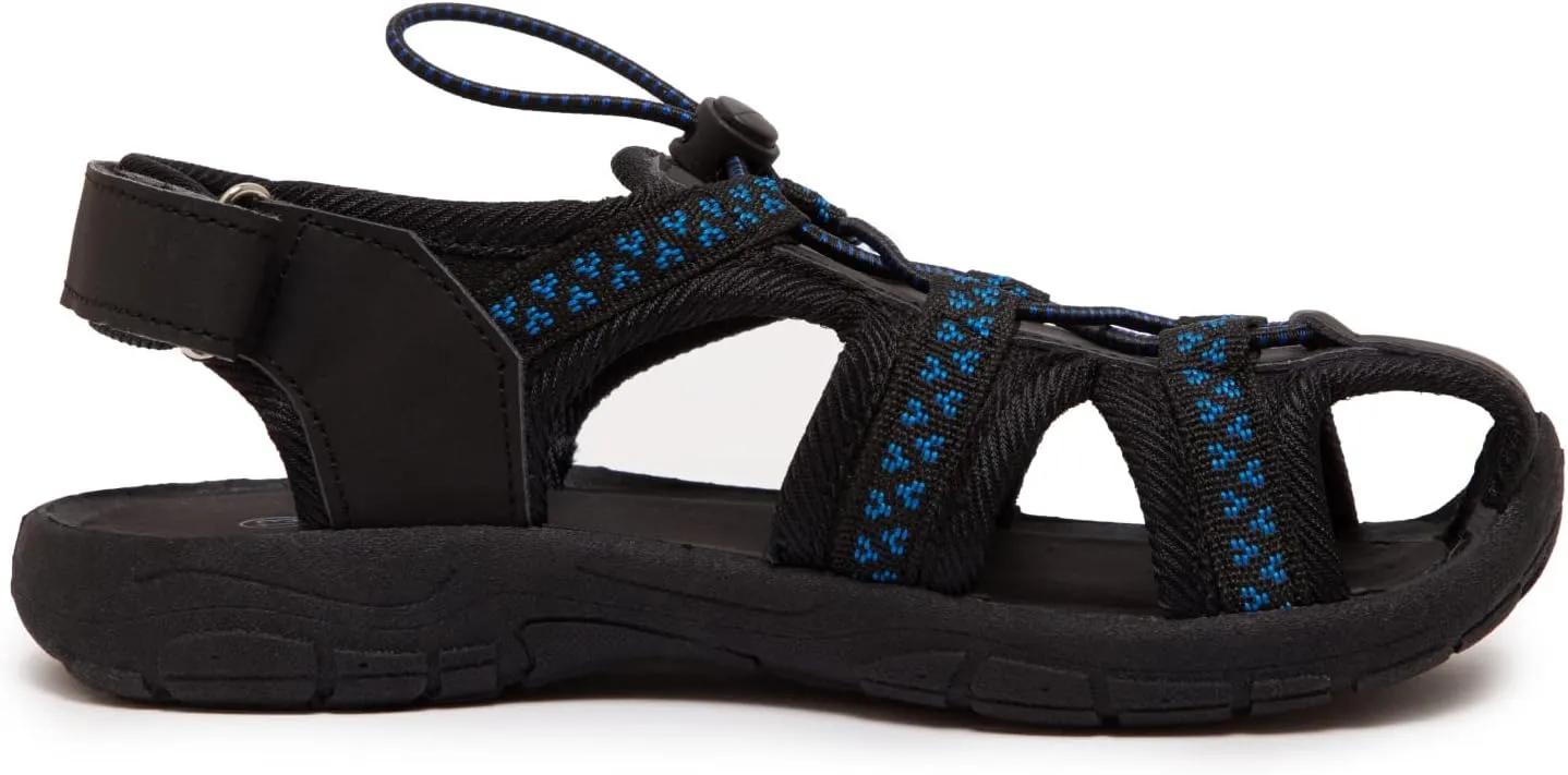 Skysole Boys Water Shoes, Rugged Closed Toe Back Strap Amphibian Sandals for Beach, Hiking & Outdoor Sports - Patterned/Solid