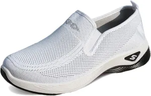 Slip On Sneakers Women Breathable Mesh Slip On Walking Shoes Comfortable Nurse Shoes Lightweight Loafers Drving Tennis Shoe for Women Men Jogging Athletics Sneakers