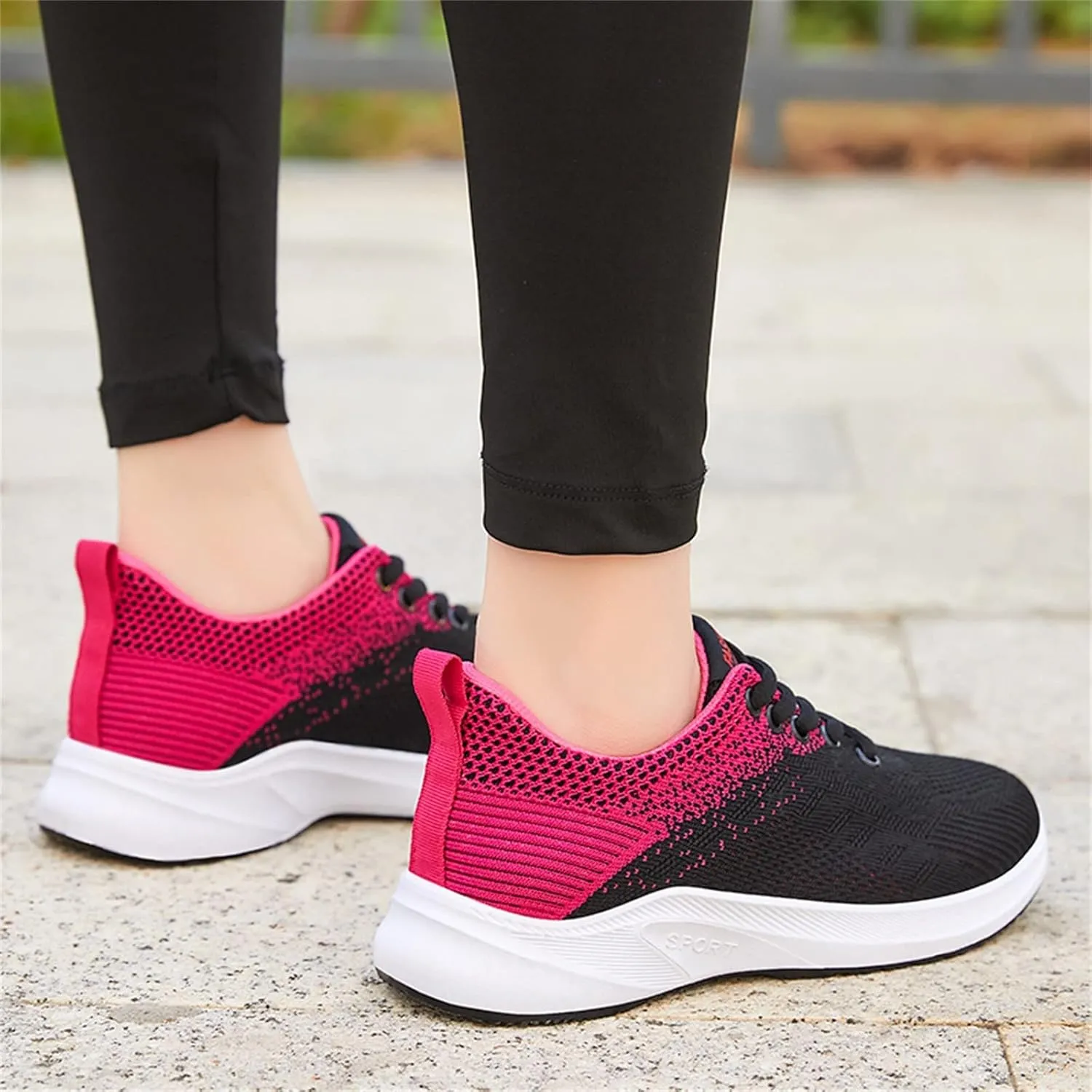 Sneakers for Women Walking Shoes Casual Lace Up Running Shoes for Women Slip On Men Casual Shoes Platform Sneakers Brown Tennis Shoe Cross Trainer Shoe