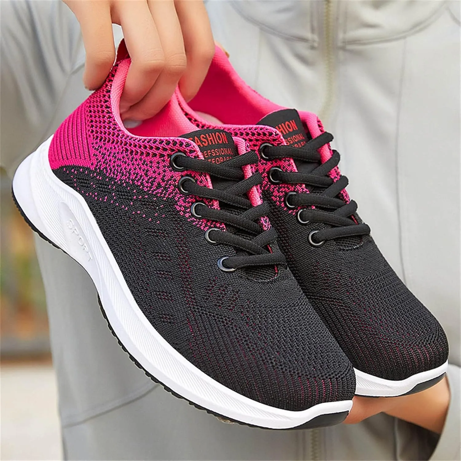 Sneakers for Women Walking Shoes Casual Lace Up Running Shoes for Women Slip On Men Casual Shoes Platform Sneakers Brown Tennis Shoe Cross Trainer Shoe