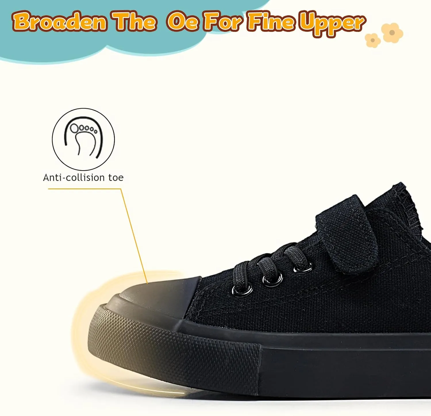 Toddler Shoes for Boys Girls, Kids Canvas Sneakers Classic Adjustable Strap Lace Up Comfortable Lightweight Running Walking Casual Shoes