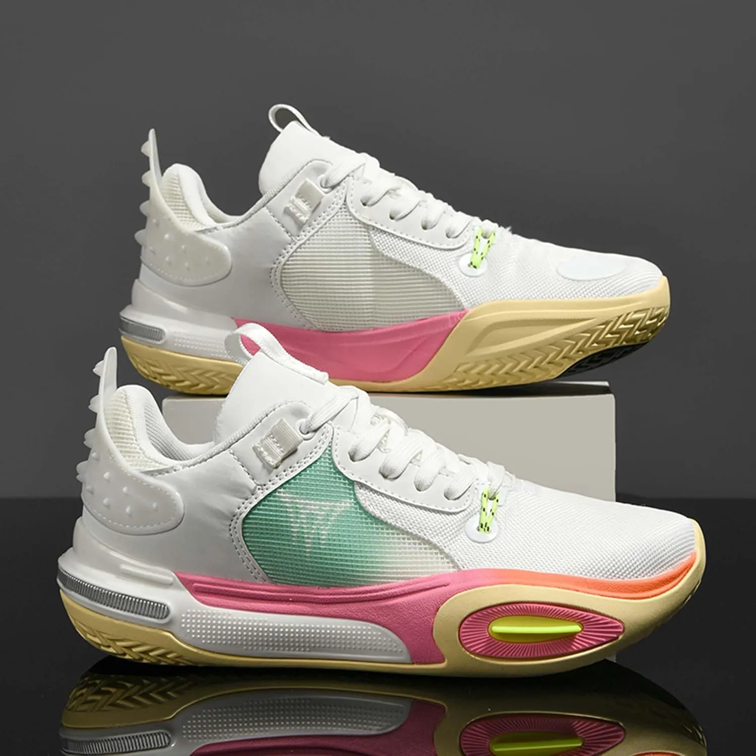 Unisex Basketball Shoes, Lightweight and wear-Resistant Basketball Shoes, Men's Fashionable Sports Shoes