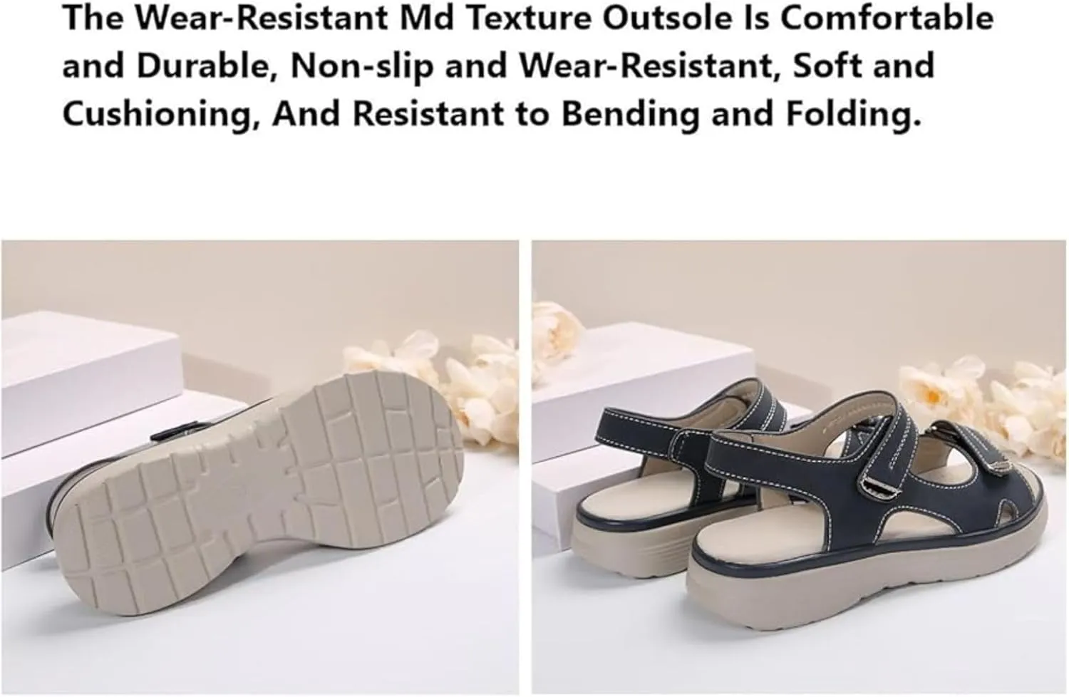 Walking Sandals Women Arch Support Dressy Summer Comfortable Orthopedic Sandals Wide Width Dress Shoes Soft Cushion Foam Wedges Comfy Recovery Hiking Sandal Best Walking Shoes for Plantar Fasciitis