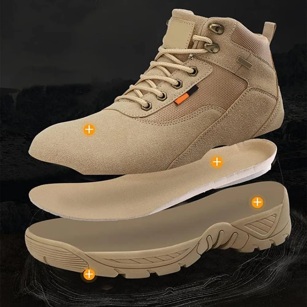 Waterproof Hiking Shoes Men Lightweight, Anti Slip Outdoor Ankle Boots Breathable, Activity Hiking Walking Shoes for Mens