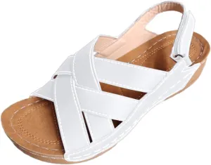 Wedge Sandals for Women Summer Orthopedic Comfort Walking Shoes Wide Width Platform Shoes Beach Outdoor Roman Sandals