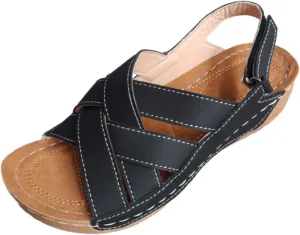 Wedge Sandals for Women Summer Orthopedic Comfort Walking Shoes Wide Width Platform Shoes Beach Outdoor Roman Sandals