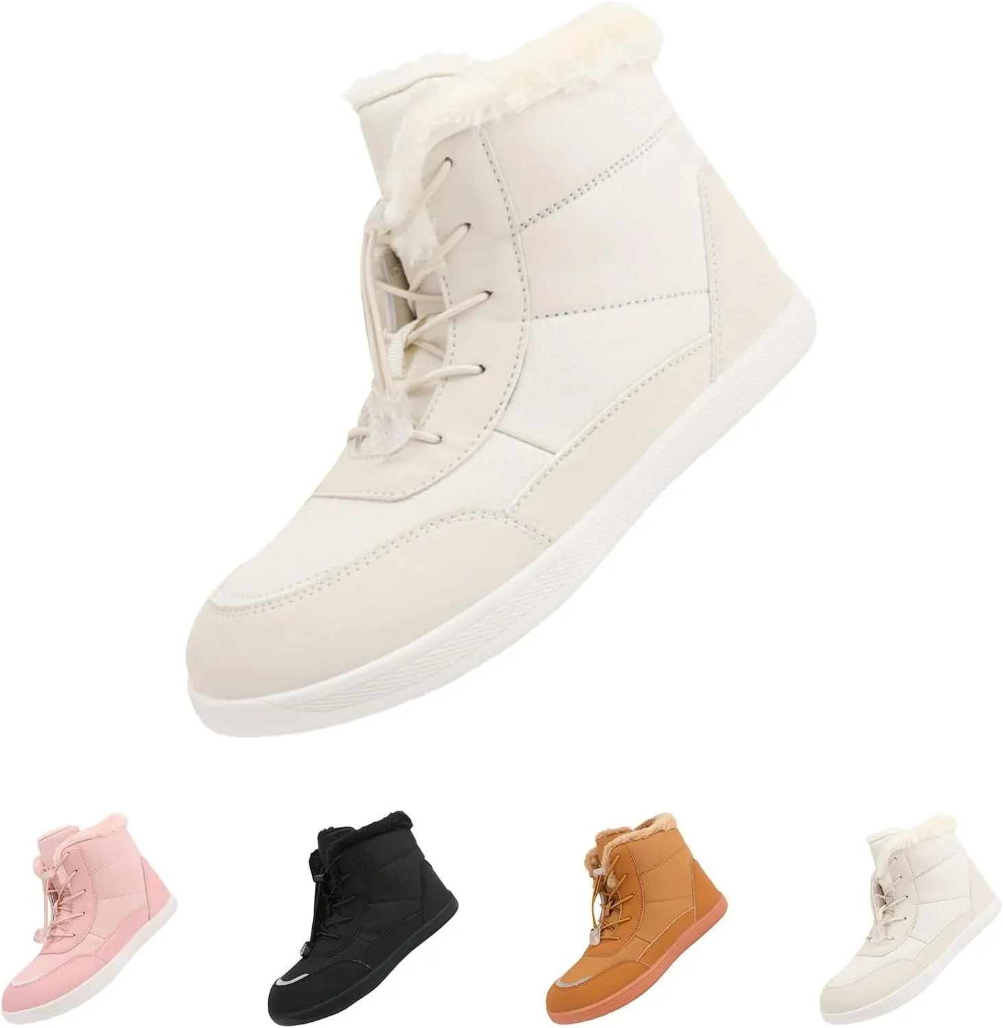Winter Snow Boots Running Sneakers Non Slip Casual Barefoot Shoes Waterproof High Top for Travel Climbing Hiking