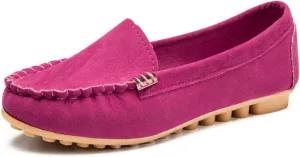 Women's Comfort Leather Penny Loafers Classic Slip On Shoes Breathable Driving Shoes Lightweight Walking Flats Casual Nurse Shoe Dressy Work Travel Sneakers