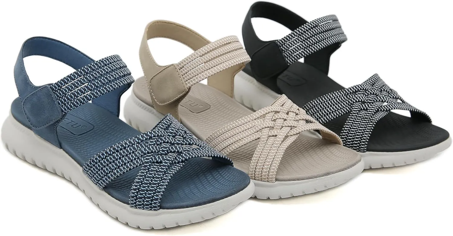 Women's Comfortable With Arch Support Hiking Sports Sandals Beach Vacation Hiking Lightweight Summer Waterproof Sandals Comfortable Casual Camping Hiking Shoes
