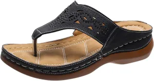 Womens Comfy Wedge Orthopedic Sandals Orthopedic Flip Flop Slippers Orthopedic Shoes for Women Sandals Comfortable Orthopedic Comfy Black Sandals for Women Mens Orthopedic Walking Sandals