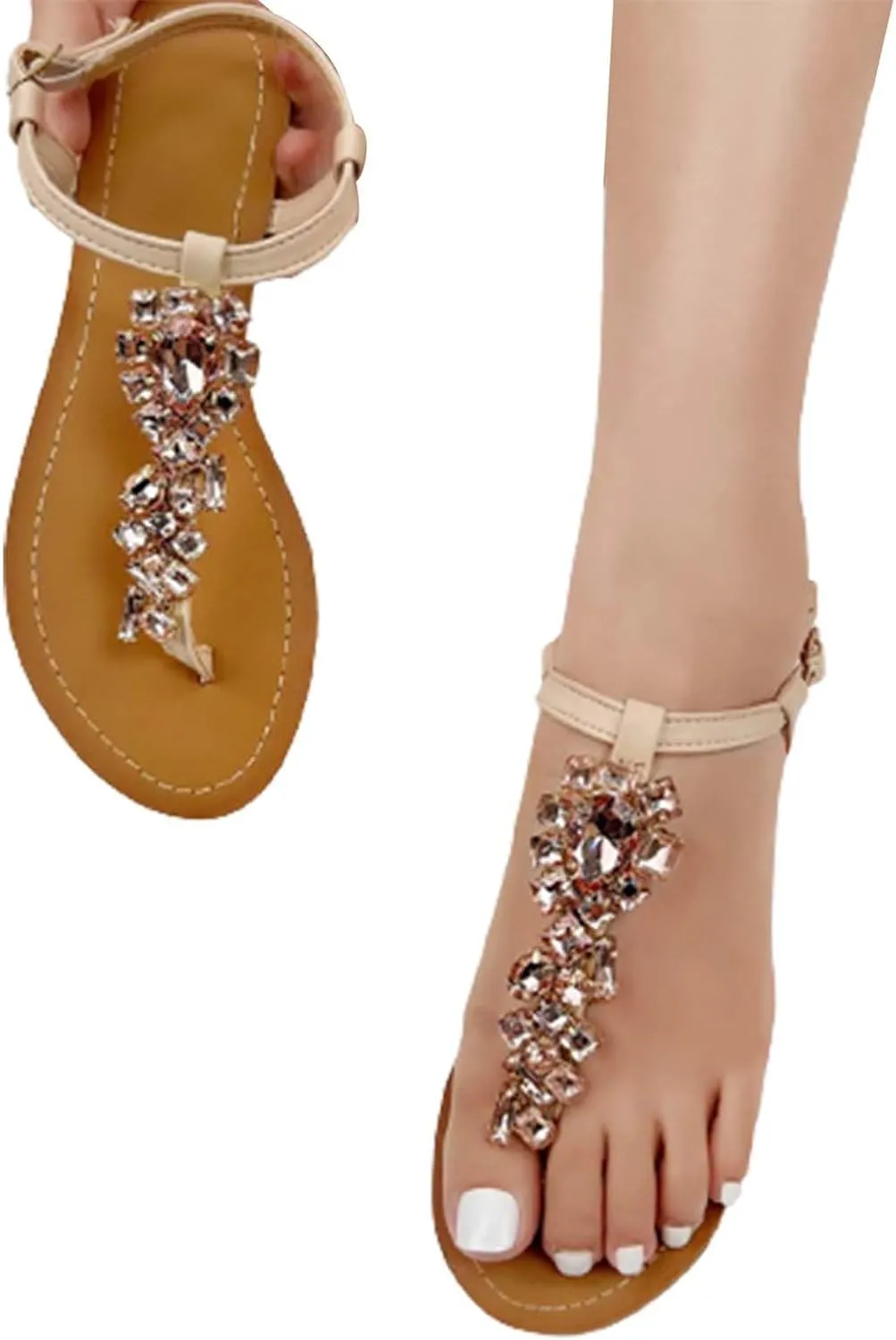 Women's Flat Sandals Women Flip Flops with Clip Toe Sandal Shoes for Summer Beach Oceanside Holiday