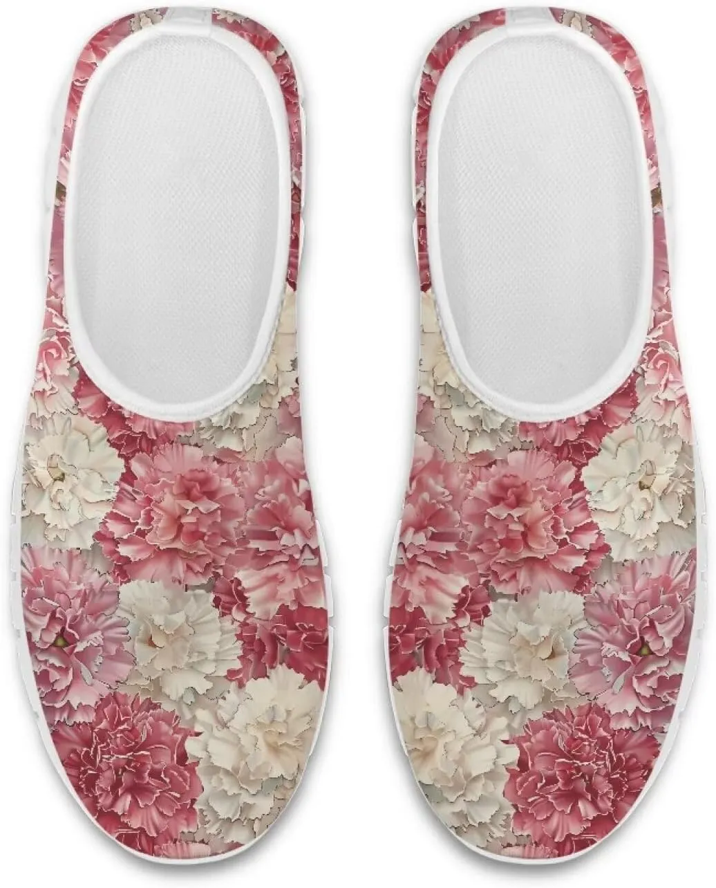 Women's Floral Print Sneaker Casual Low-Top Comfortable Outdoor Shoes Breathable Slip On Anti-Skid Tennis Sneaker for Ladies US 5.5-11.5