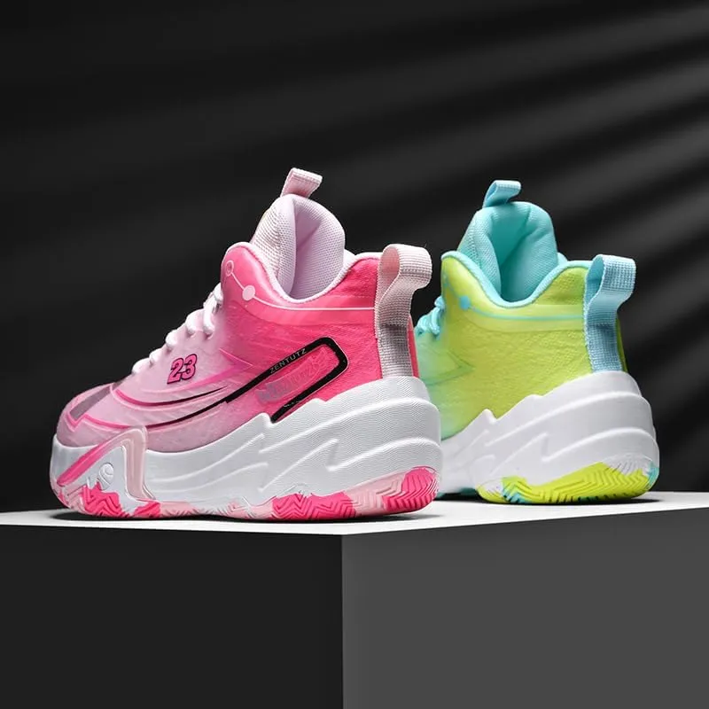 Womens Mens Basketball Shoes Fashion Neutral Sneakers Anti Slip Breathable Comfortable High Top Sports Running Walking Tennis Shoes