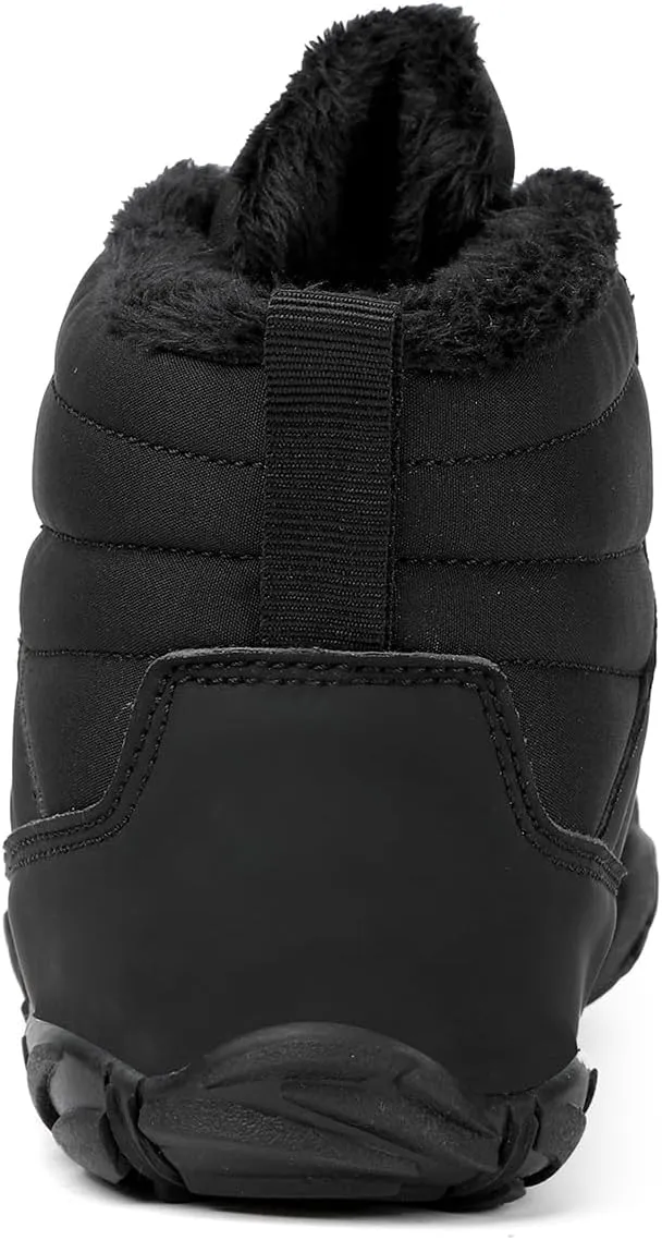 Womens Mens Waterproof Winter Barefoot Shoes Snow Boots Cotton Warm Fur Lined Unisex Walking Hiking Outdoor Shoes
