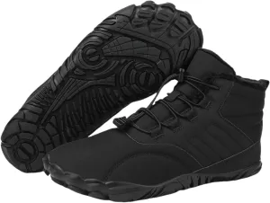 Womens Mens Waterproof Winter Barefoot Shoes Snow Boots Cotton Warm Fur Lined Unisex Walking Hiking Outdoor Shoes