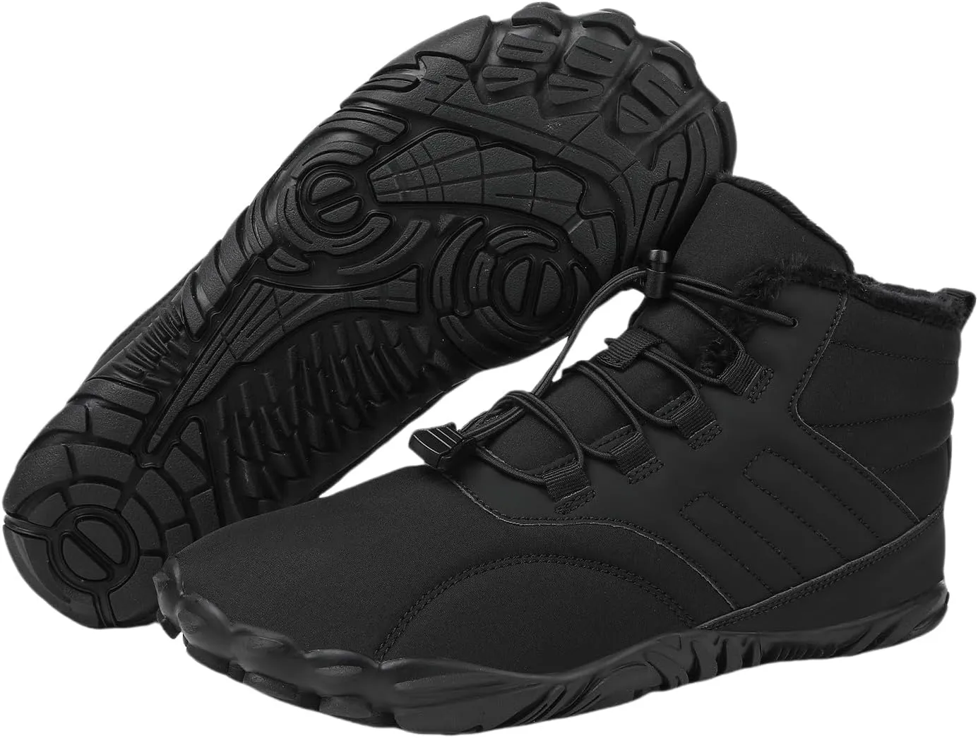 Womens Mens Waterproof Winter Barefoot Shoes Snow Boots Cotton Warm Fur Lined Unisex Walking Hiking Outdoor Shoes