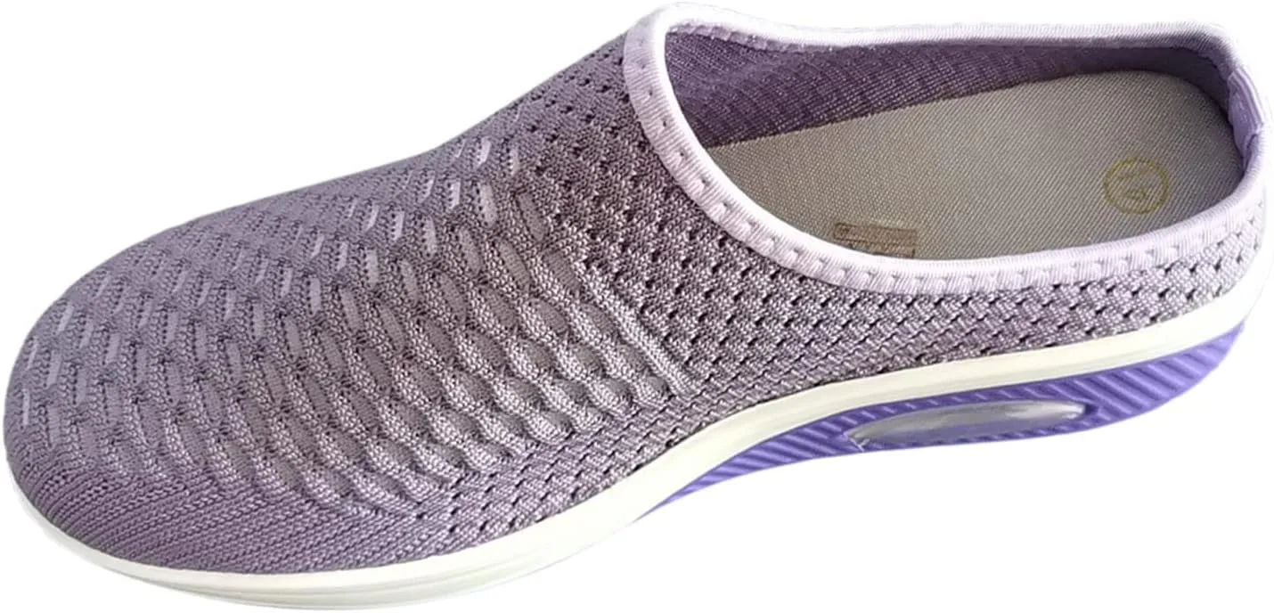 Women's Mules Clogs Shoes Breathable Mesh Wedge Walking Shoes Platform Sneakers Sport Sandals Casual Sneakers