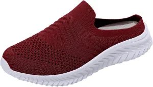 Women's Orthopedic Clogs with Air Cushion Support to Reduce Back and Knee Pressure Mesh Shoes Slip-On Slippers