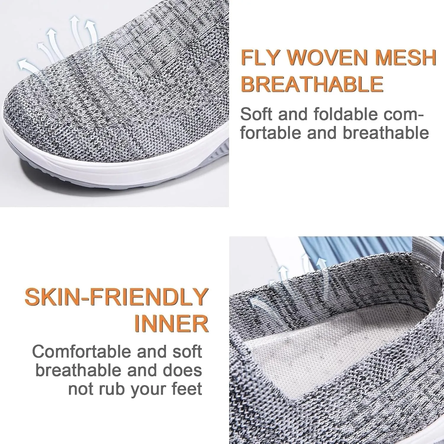 Women's Orthopedic Walking Shoes Nursing Shoe Air Cushion Zapatos Ortopdicos Diabetic Wedge Sneaker Rocker Platform Wedge Sneakers