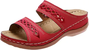 Womens Platform Espadrille Wedge Sandals Bohemian Slip On Slides Open Toe Summer Beach Casual Shoes Comfortable Ankle Strap Dressy Footwear Orthopedic Shoes for Women